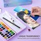 52 Watercolor Paint Set, Travel Watercolors Set with Drawing Pencil, Paint Brushes, 5 Watercolor Paper, Sponge & Black Drawing Pens, Water Colors Paint for Adults, Art Supplies, Purple Case